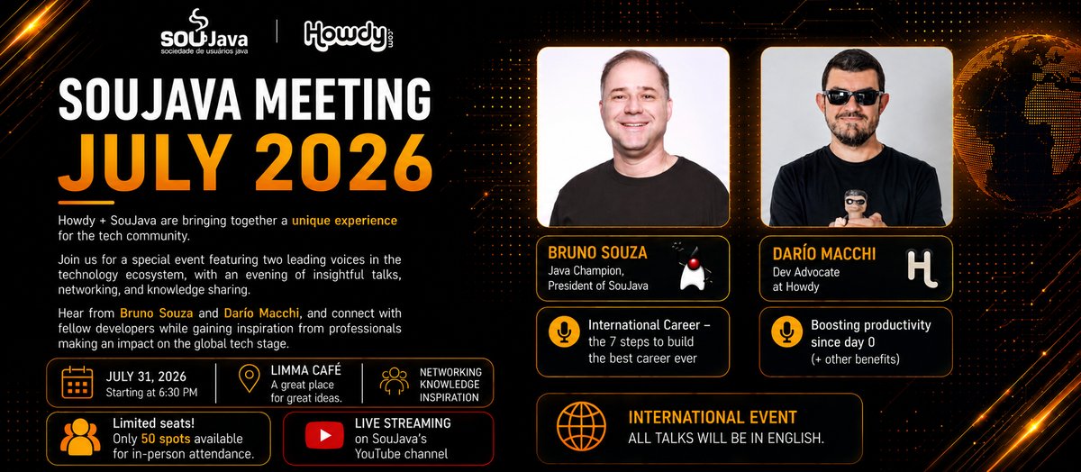 SouJava Meeting with Howdy – July 2026 ☕